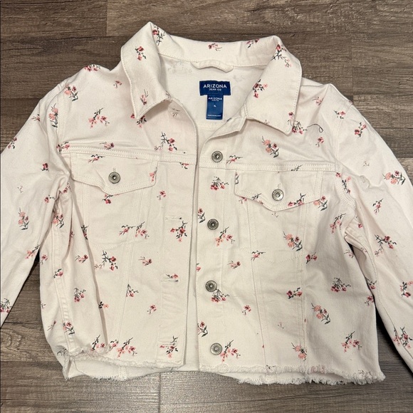 Arizona Jean Company XL Floral Cream Jacket - Picture 1 of 6